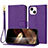Coque Portefeuille Livre Cuir Etui Clapet Y09X pour Apple iPhone 14 Plus Violet