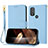 Coque Portefeuille Livre Cuir Etui Clapet Y09X pour Motorola Moto G Play (2023) Bleu