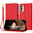 Coque Portefeuille Livre Cuir Etui Clapet Y09X pour Motorola Moto G41 Rouge