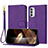Coque Portefeuille Livre Cuir Etui Clapet Y09X pour Motorola Moto G41 Violet
