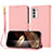 Coque Portefeuille Livre Cuir Etui Clapet Y09X pour Motorola MOTO G52 Or Rose