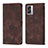 Coque Portefeuille Livre Cuir Etui Clapet YB1 pour Oppo A77 5G Marron Petit