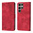 Coque Portefeuille Livre Cuir Etui Clapet YB1 pour Samsung Galaxy S22 Ultra 5G Rouge
