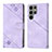 Coque Portefeuille Livre Cuir Etui Clapet YB1 pour Samsung Galaxy S22 Ultra 5G Violet Clair