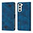Coque Portefeuille Livre Cuir Etui Clapet YB1 pour Samsung Galaxy S23 Plus 5G Bleu Petit