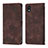 Coque Portefeuille Livre Cuir Etui Clapet YB1 pour Sony Xperia Ace III Marron Petit