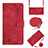 Coque Portefeuille Livre Cuir Etui Clapet YB2 pour Oppo A78 5G Rouge