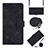 Coque Portefeuille Livre Cuir Etui Clapet YB2 pour Samsung Galaxy M32 4G Noir