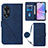 Coque Portefeuille Livre Cuir Etui Clapet YB3 pour Oppo A78 5G Bleu