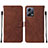 Coque Portefeuille Livre Cuir Etui Clapet YB4 pour Xiaomi Poco X5 5G Marron