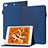 Coque Portefeuille Livre Cuir Etui Clapet YX1 pour Apple iPad Mini 4 Bleu