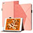 Coque Portefeuille Livre Cuir Etui Clapet YX1 pour Apple iPad Mini 4 Or Rose