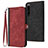 Coque Portefeuille Livre Cuir Etui Clapet YX1 pour Sony Xperia 1 IV Rouge