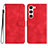 Coque Portefeuille Livre Cuir Etui Clapet YX2 pour Samsung Galaxy S23 5G Rouge