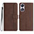 Coque Portefeuille Livre Cuir Etui Clapet YX3 pour Oppo A78 4G Marron
