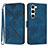 Coque Portefeuille Livre Cuir Etui Clapet YX3 pour Samsung Galaxy S23 5G Bleu