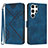 Coque Portefeuille Livre Cuir Etui Clapet YX3 pour Samsung Galaxy S25 Ultra 5G Bleu