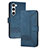 Coque Portefeuille Livre Cuir Etui Clapet YX4 pour Samsung Galaxy S25 5G Bleu