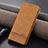 Coque Portefeuille Livre Cuir Etui Clapet YZ1 pour Xiaomi Redmi Note 13 5G Brun Clair Petit