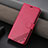 Coque Portefeuille Livre Cuir Etui Clapet YZ3 pour Apple iPhone 14 Rose Rouge