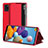Coque Portefeuille Livre Cuir Etui Clapet ZL2 pour Samsung Galaxy A21s Rouge Petit