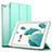 Coque Portefeuille Livre Cuir L01 pour Apple iPad Air Vert