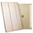 Coque Portefeuille Livre Cuir L02 pour Apple iPad Pro 12.9 Or Petit