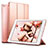 Coque Portefeuille Livre Cuir L05 pour Apple iPad Mini 4 Or Rose