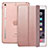 Coque Portefeuille Livre Cuir L05 pour Apple iPad Mini Or Rose
