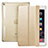 Coque Portefeuille Livre Cuir L06 pour Apple iPad Mini 4 Or