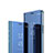 Coque Portefeuille Livre Cuir Miroir Housse Etui Clapet L01 pour Apple iPhone 12 Mini Bleu