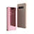 Coque Portefeuille Livre Cuir Miroir Housse Etui Clapet L01 pour Samsung Galaxy S10 5G SM-G977B Or Rose