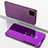 Coque Portefeuille Livre Cuir Miroir Housse Etui Clapet L02 pour Huawei Nova 7i Violet