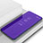 Coque Portefeuille Livre Cuir Miroir Housse Etui Clapet L02 pour Samsung Galaxy S10 Plus Violet