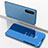 Coque Portefeuille Livre Cuir Miroir Housse Etui Clapet L03 pour Sony Xperia 1 II Bleu