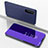 Coque Portefeuille Livre Cuir Miroir Housse Etui Clapet L03 pour Sony Xperia 1 II Violet