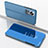 Coque Portefeuille Livre Cuir Miroir Housse Etui Clapet L04 pour Xiaomi Mi 12S Pro 5G Bleu