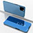 Coque Portefeuille Livre Cuir Miroir Housse Etui Clapet pour Apple iPhone 11 Pro Bleu Ciel