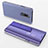 Coque Portefeuille Livre Cuir Miroir Housse Etui Clapet pour Huawei Mate 10 Lite Violet