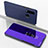 Coque Portefeuille Livre Cuir Miroir Housse Etui Clapet pour Huawei P30 Lite Violet