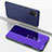 Coque Portefeuille Livre Cuir Miroir Housse Etui Clapet pour Samsung Galaxy A02s Violet