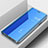 Coque Portefeuille Livre Cuir Miroir Housse Etui Clapet pour Samsung Galaxy A70 Bleu