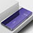 Coque Portefeuille Livre Cuir Miroir Housse Etui Clapet pour Samsung Galaxy A70S Violet