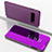 Coque Portefeuille Livre Cuir Miroir Housse Etui Clapet pour Samsung Galaxy S10 Plus Violet