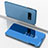 Coque Portefeuille Livre Cuir Miroir Housse Etui Clapet pour Samsung Galaxy S10e Bleu Ciel
