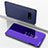 Coque Portefeuille Livre Cuir Miroir Housse Etui Clapet pour Samsung Galaxy S10e Violet