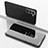 Coque Portefeuille Livre Cuir Miroir Housse Etui Clapet pour Samsung Galaxy S25 Plus 5G Noir