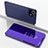 Coque Portefeuille Livre Cuir Miroir Housse Etui Clapet pour Xiaomi Mi 11 Lite 4G Bleu Royal