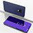 Coque Portefeuille Livre Cuir Miroir Housse Etui Clapet pour Xiaomi Redmi 10X Pro 5G Violet