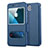 Coque Portefeuille Livre Cuir pour Huawei Enjoy 5 Bleu